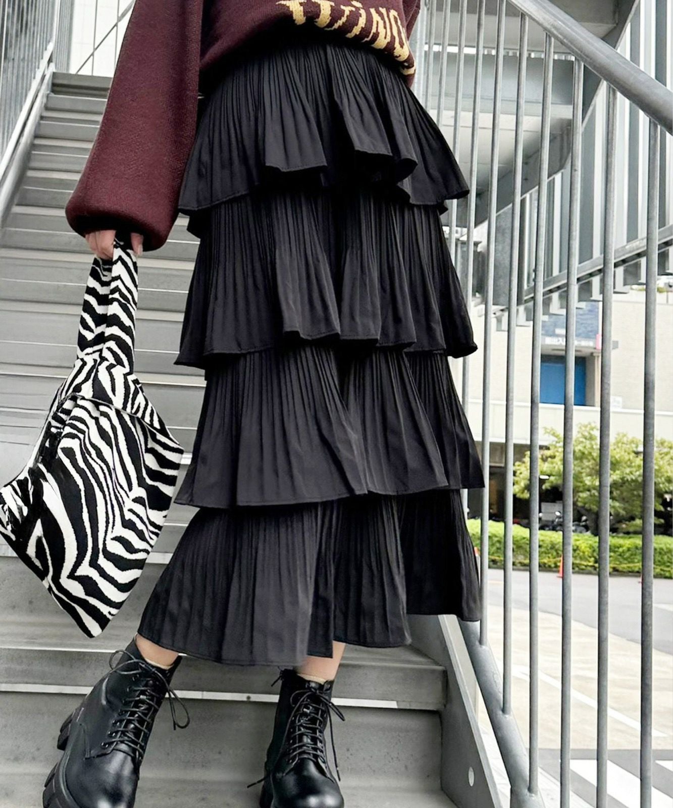 プリーツティアードスカート | SpRay