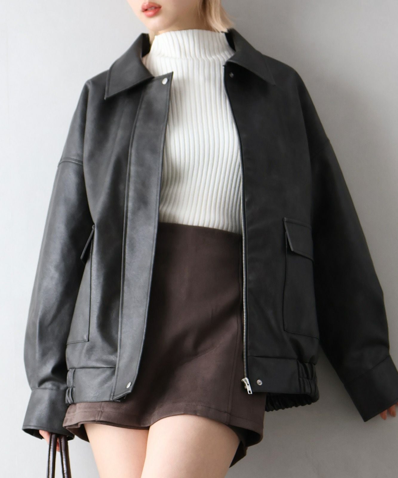 ヴィンテージレザーZIPブルゾン | SpRay