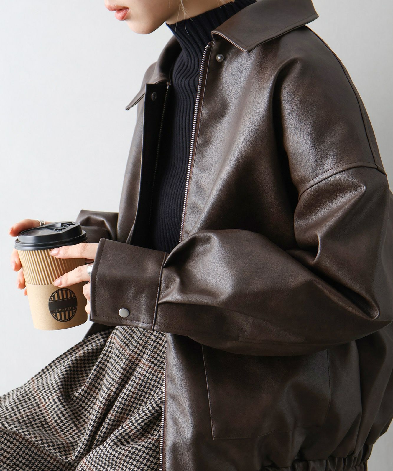 ヴィンテージレザーZIPブルゾン | SpRay