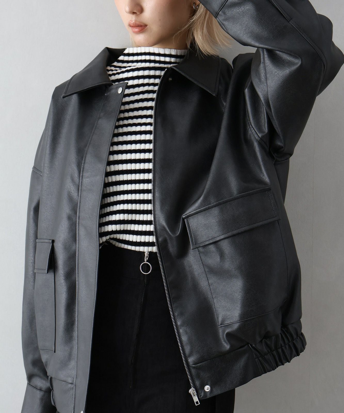 ヴィンテージレザーZIPブルゾン | SpRay