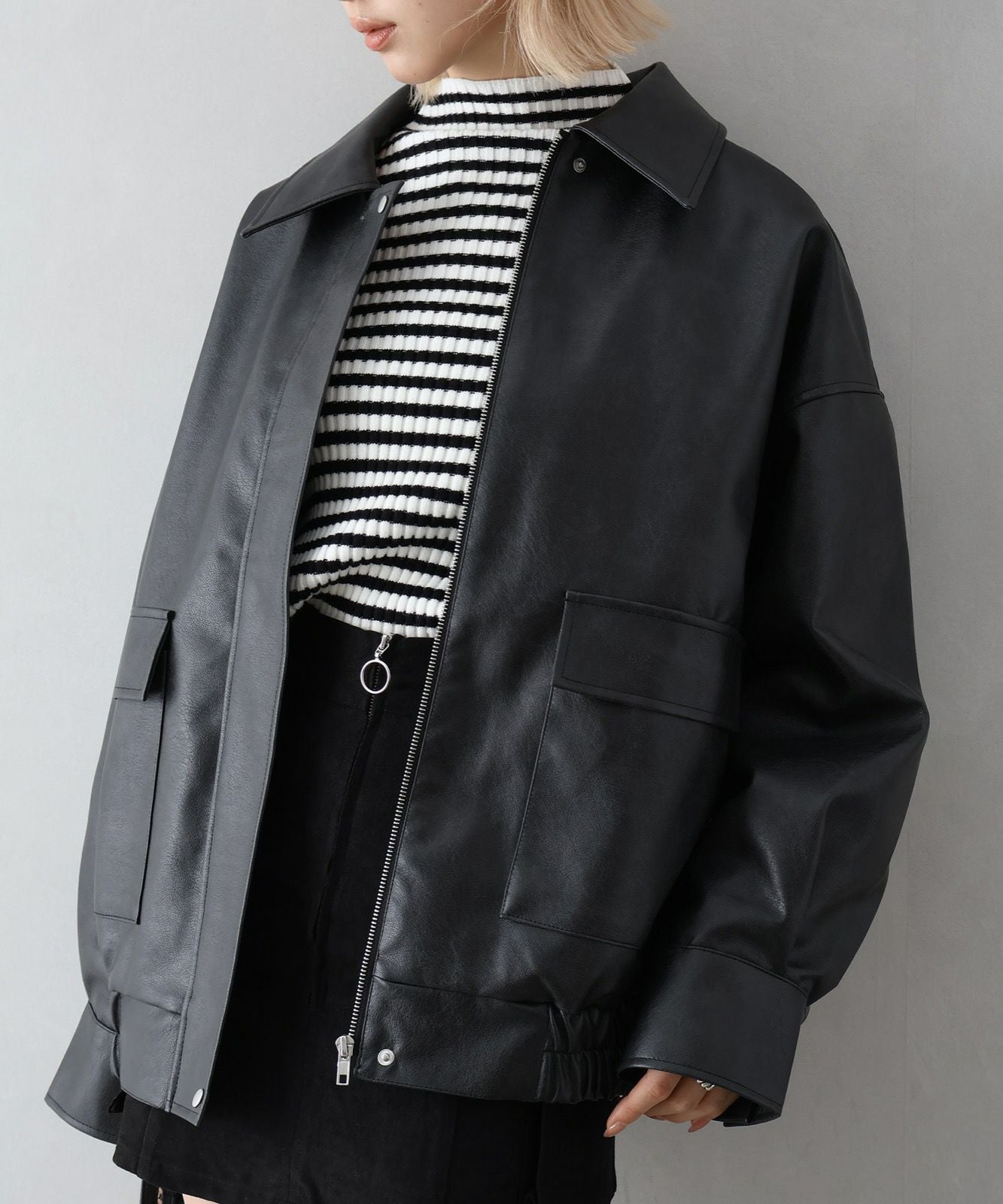 ヴィンテージレザーZIPブルゾン | SpRay