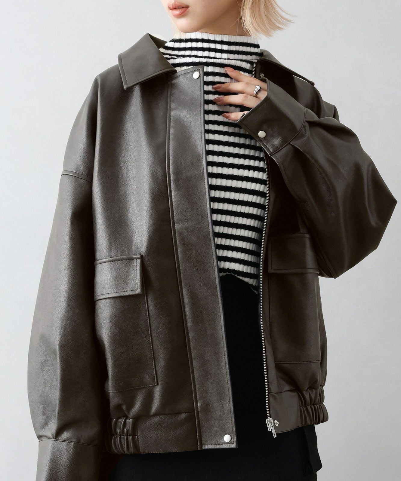 ヴィンテージレザーZIPブルゾン | SpRay