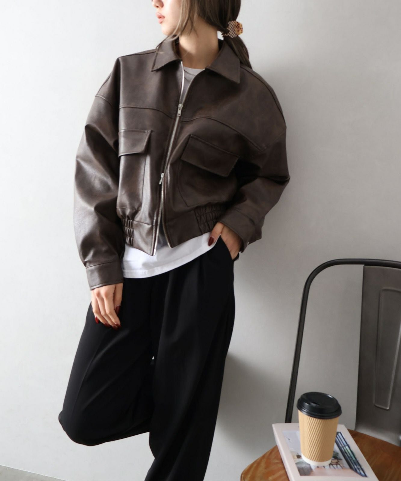 アンティークレザーダブルZIPブルゾン | SpRay