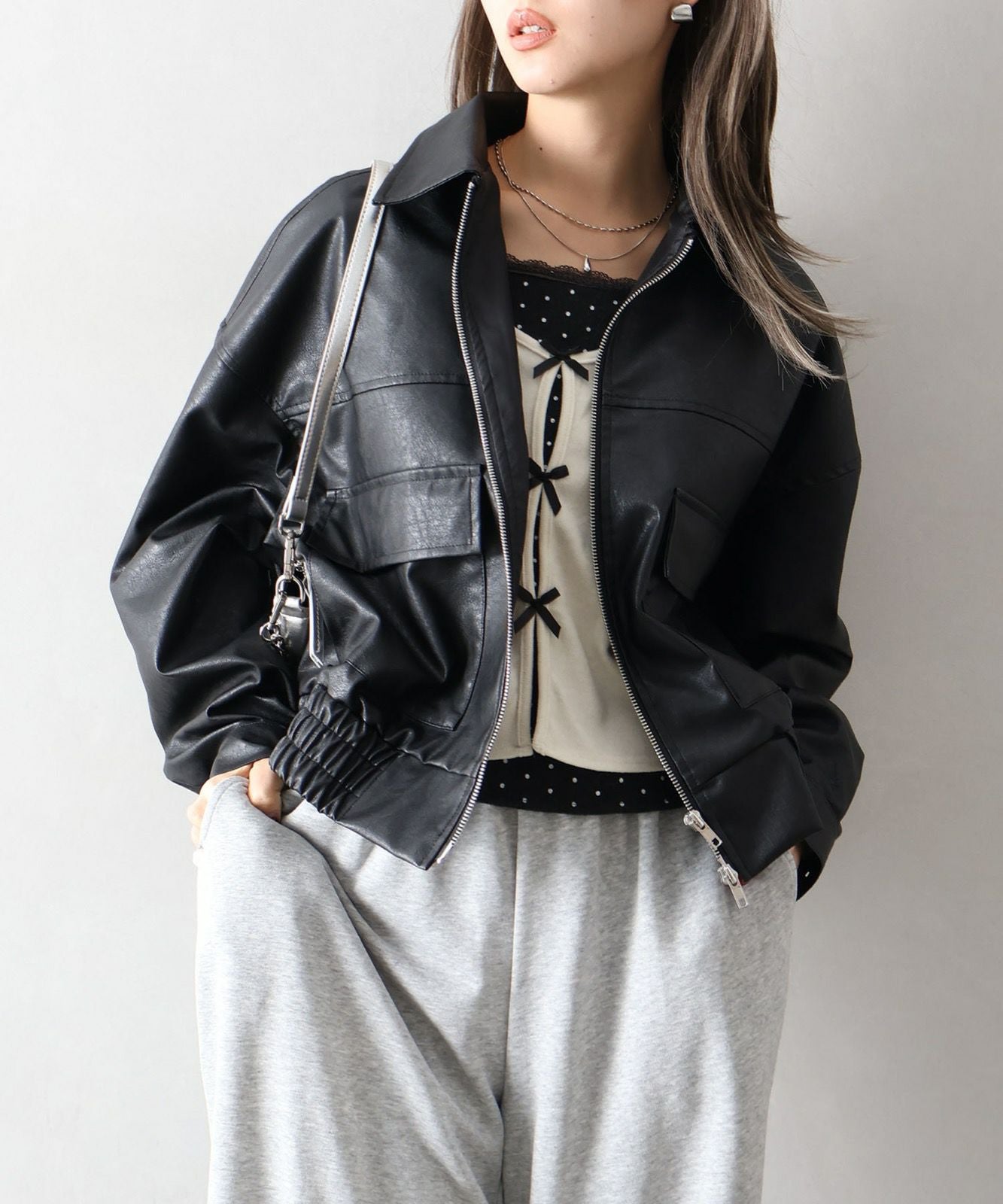 アンティークレザーダブルZIPブルゾン | SpRay