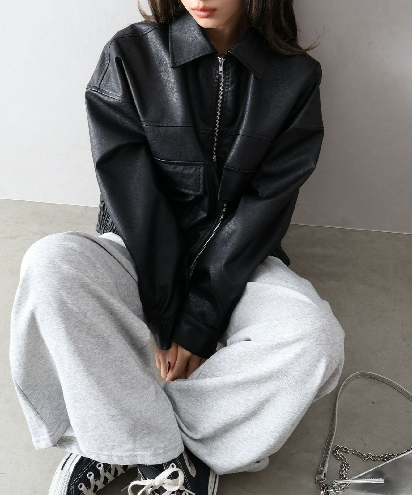 アンティークレザーダブルZIPブルゾン | SpRay