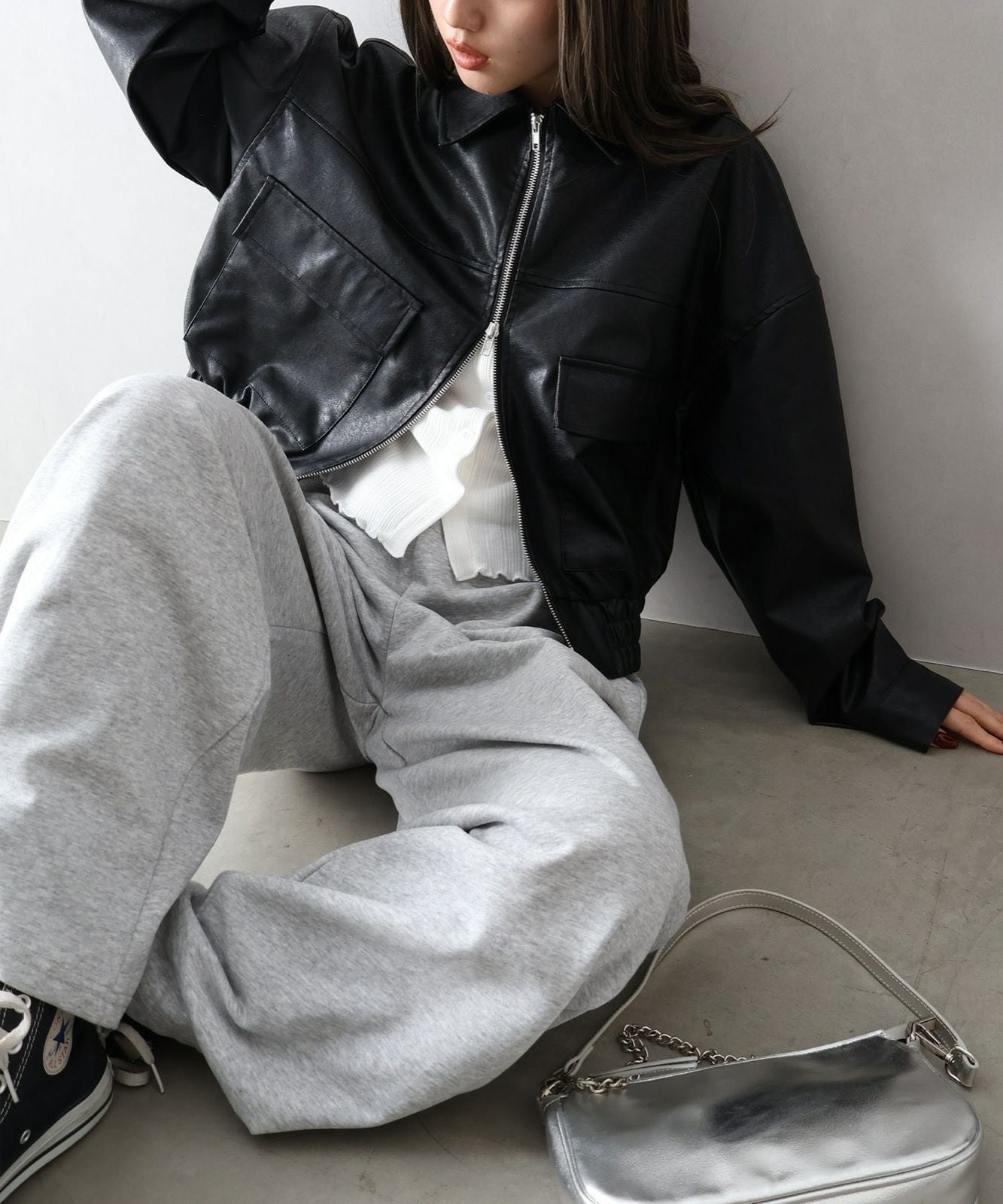 アンティークレザーダブルZIPブルゾン | SpRay