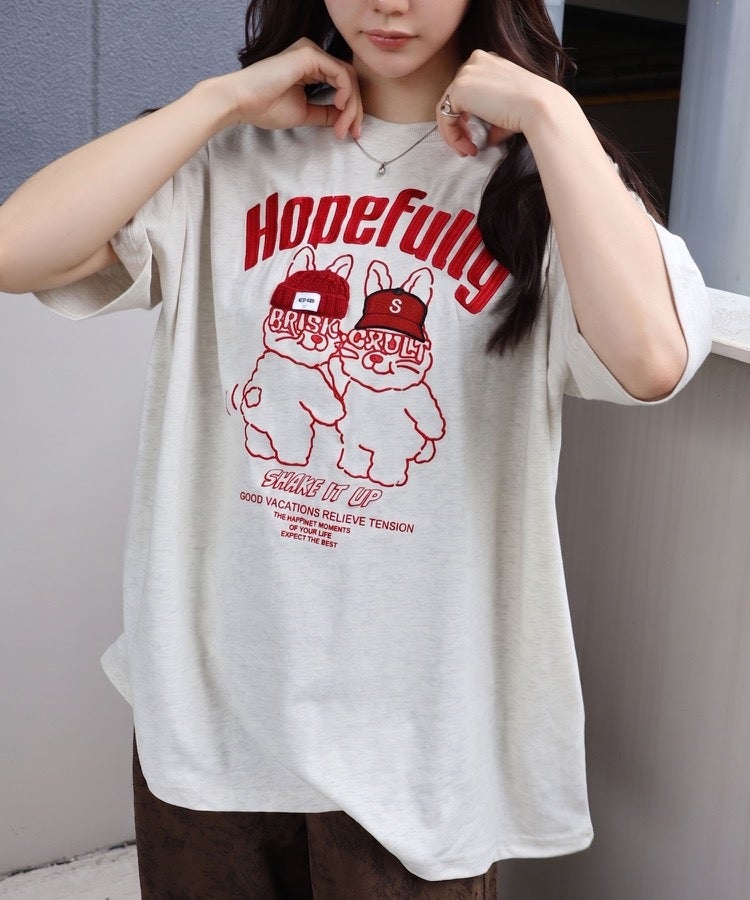 うさぎ刺繍Tシャツ | SpRay