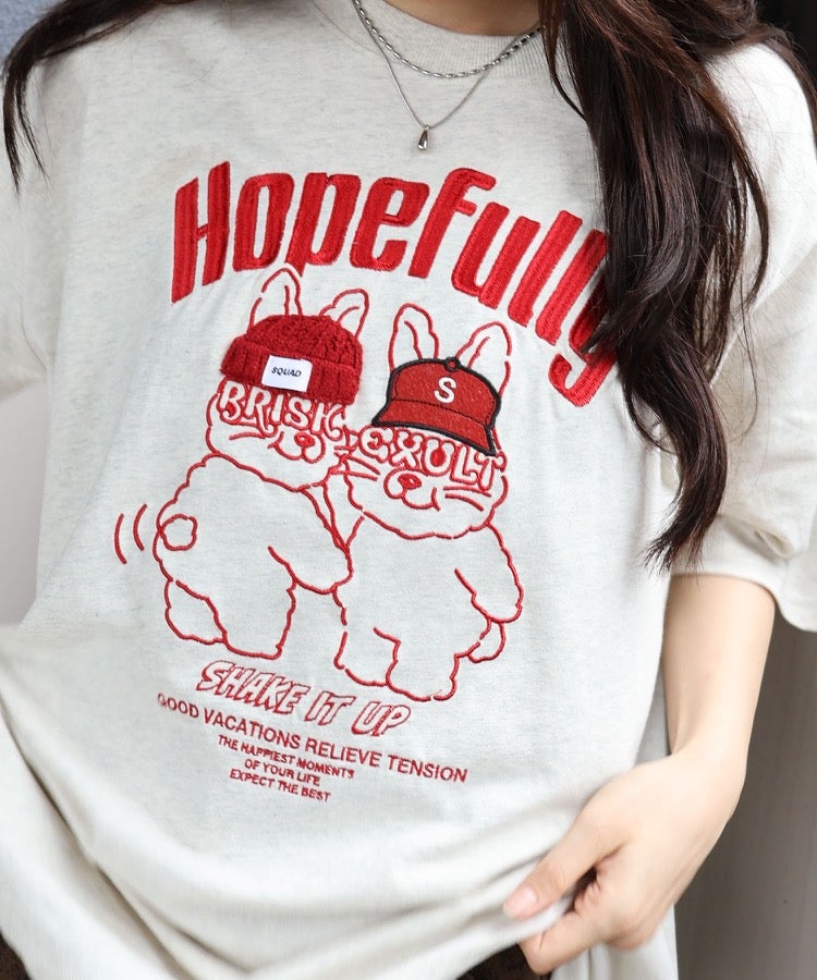うさぎ刺繍Tシャツ | SpRay