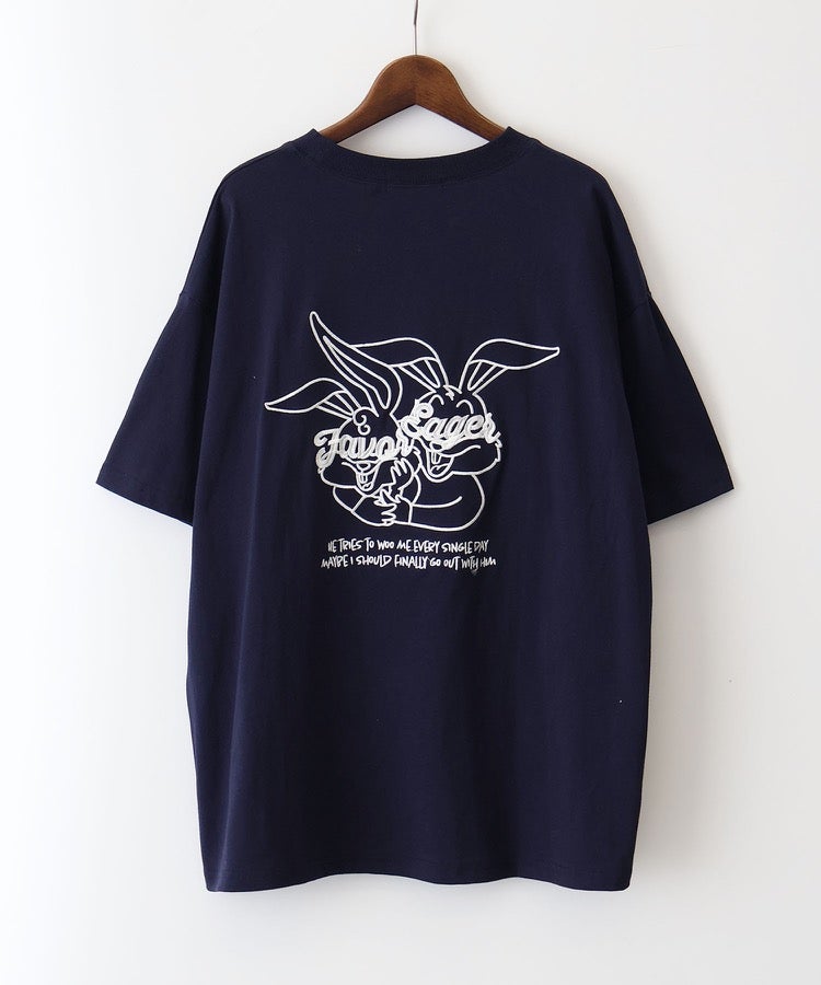 ハグうさぎ刺繍BIG Tシャツ | SpRay